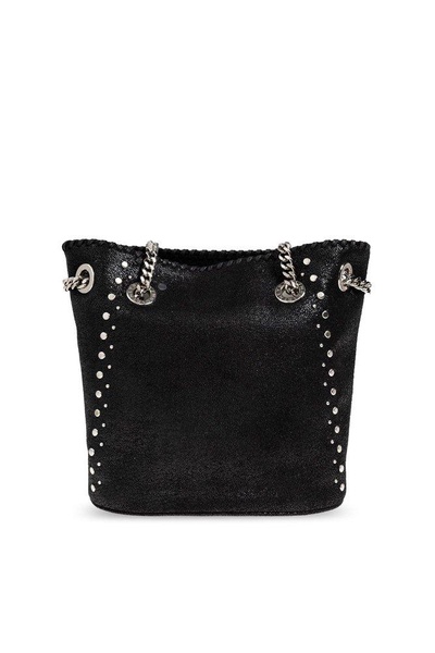 Stella McCartney Falabella Logo Charm Studded Bucket Bag