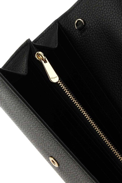 Ferragamo Gancini-Plaque Fold-Over Wallet