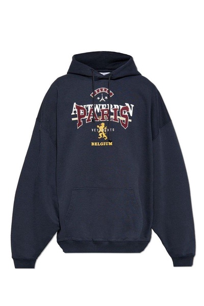 Vetements Graphic Printed Drawstring Hoodie