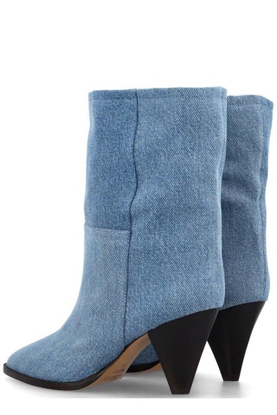 Isabel Marant Pointed Toe Seam Detailed Ankle Boots