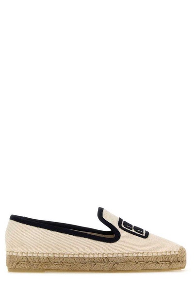 Miu Miu Logo-Embroidered Slip-On Espadrilles