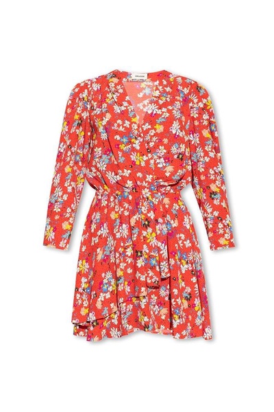 Zadig & Voltaire Rogers Floral-Printed Wrapped Mini Dress