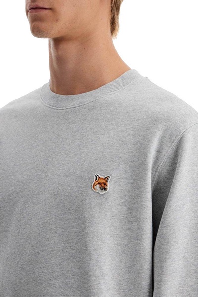 Maison Kitsuné Fox Head Patch Crewneck Sweatshirt