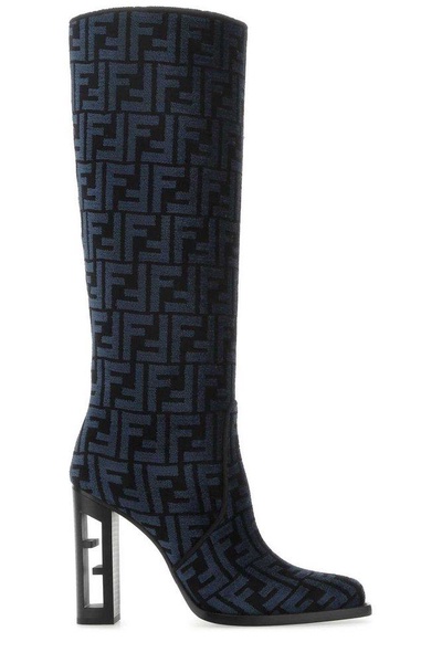 Fendi High-Heeled FF Chenille Boots