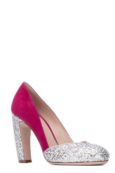 Miu Miu Glitter Panelled Pumps