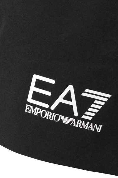 Ea7 Emporio Armani Logo Printed Elasticated Waist Track Shorts