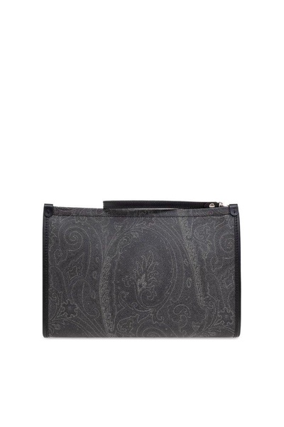 Etro Pegaso Detail Large Paisley Pouch