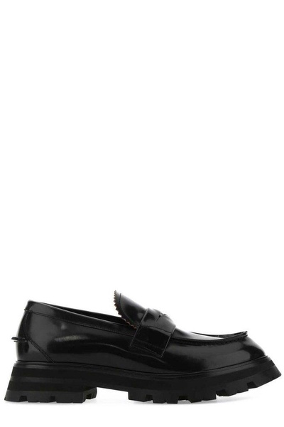 Alexander McQueen Ridged Slip-On Loafers