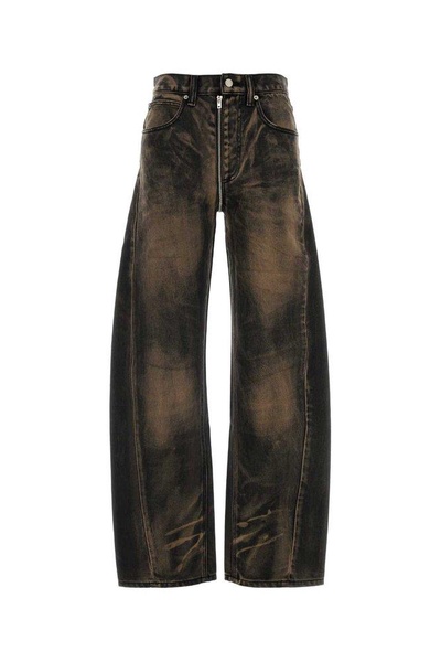 Alexander Wang Logo Embossed Balloon Jeans