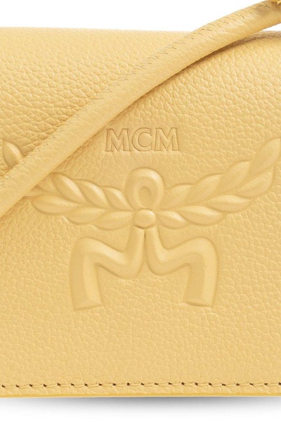 MCM Logo-Debossed Strapped Wallet