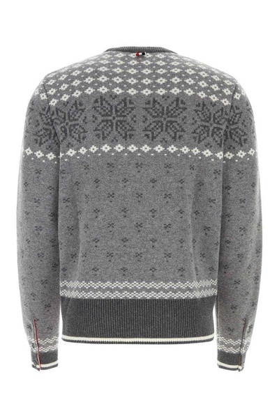 Thom Browne Man Embroidered Wool Sweater