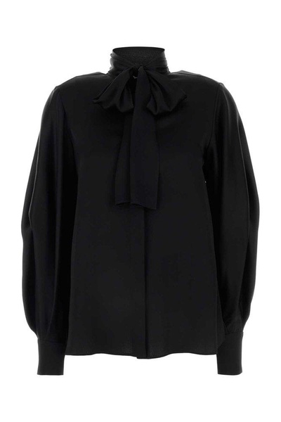 Alberta Ferretti Puff Sleeved Satin Blouse