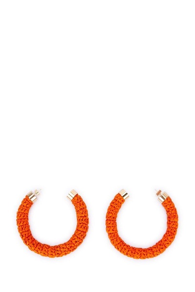 Jacquemus Les Créoles Raphia Hoop Earrings