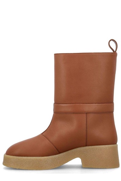 Stella McCartney Logo-Embossed Pull-On Ankle Boots