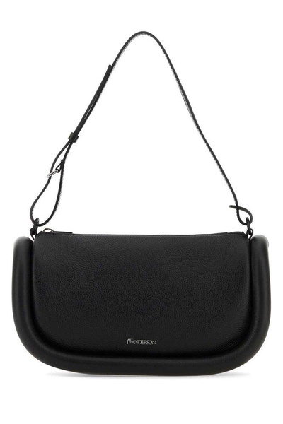 Jw Anderson Woman Black Leather Bumper 15 Shoulder Bag