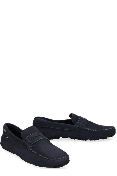 Bally Square Toe Slip-On Loafers