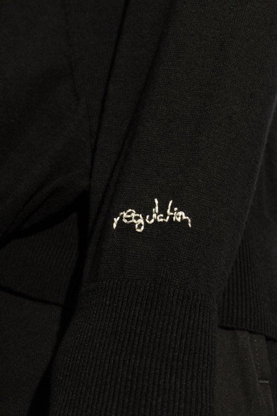 Yohji Yamamoto Logo Embroidered Cardigan