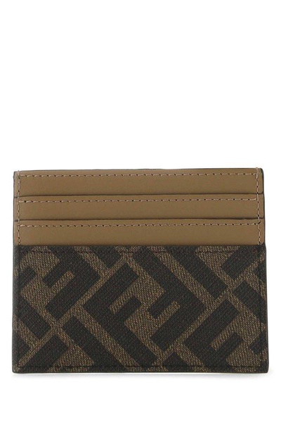 Fendi Man Printed Fabric Fendi Diagonal Card Holder