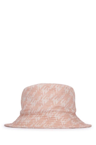 Fendi Logo Printed Bucket Hat