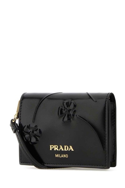 Prada Logo Plaque Embossed Cardholder