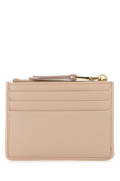 Miu Miu Woman Powder Pink Nappa Leather Card Holder