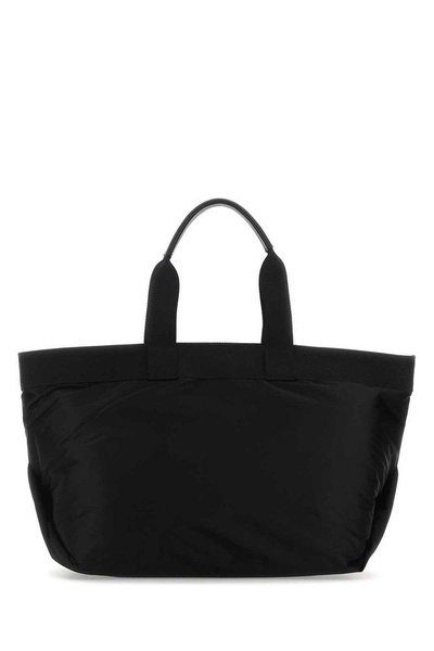 Palm Angels Man Black Fabric Shopping Bag