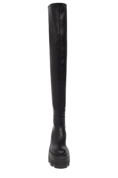 Casadei Round-Toe Thigh-High Platform Boots