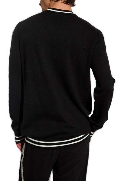 Balmain Logo Embroidered Knitted Jumper