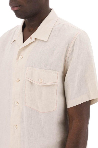 Ps Paul Smith Bowling Shirt With Cross Stitch Embroidery Details