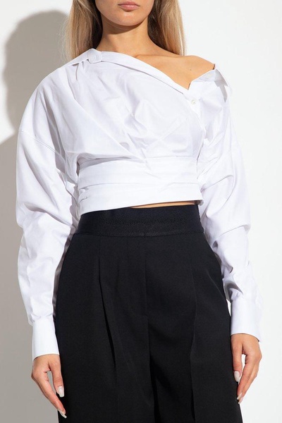 Alexander Wang Cropped Wrapped Front Shirt