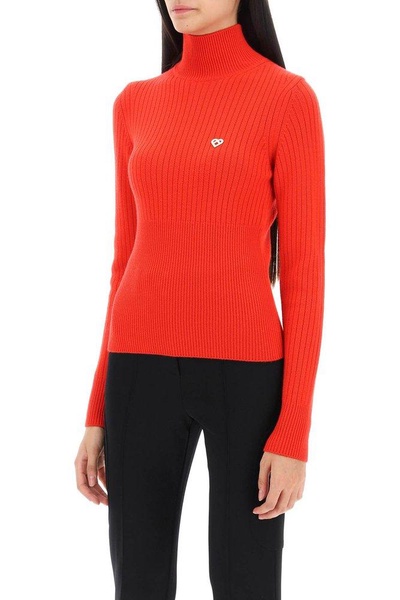 Casablanca Ribbed High Neck Jumper