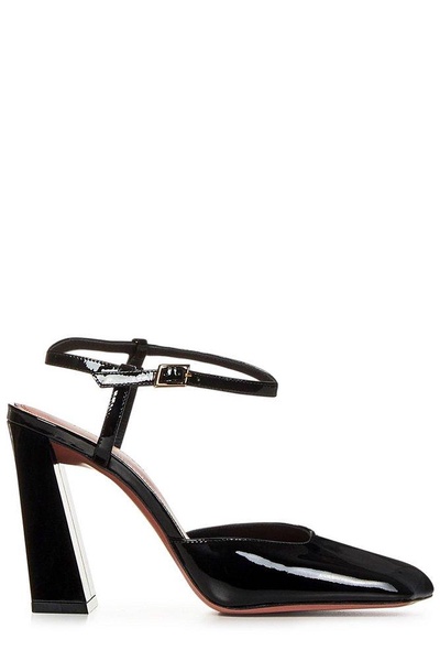 Amina Muaddi Charlotte Square-Toe Pumps