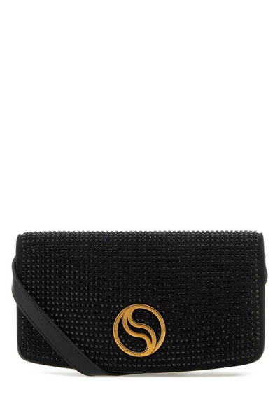 Stella McCartney Rhinestones-Embellished S-Wave Mini Wallet