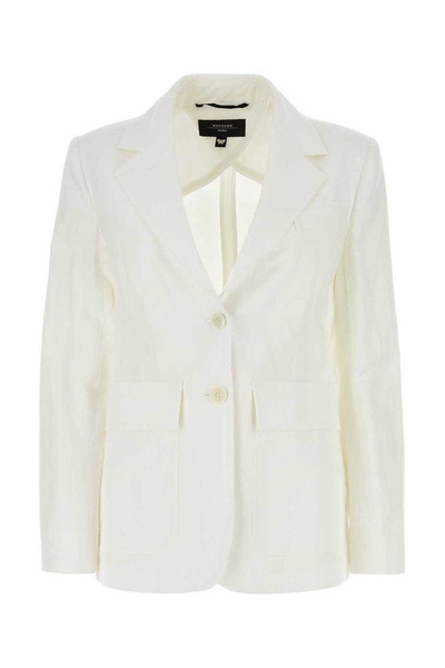 Weekend Max Mara Woman White Cotton Blend Dattero Blazer