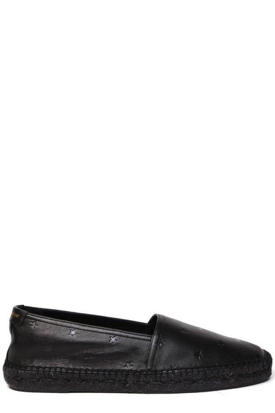 Saint Laurent Logo Patch Slip-On Espadrilles