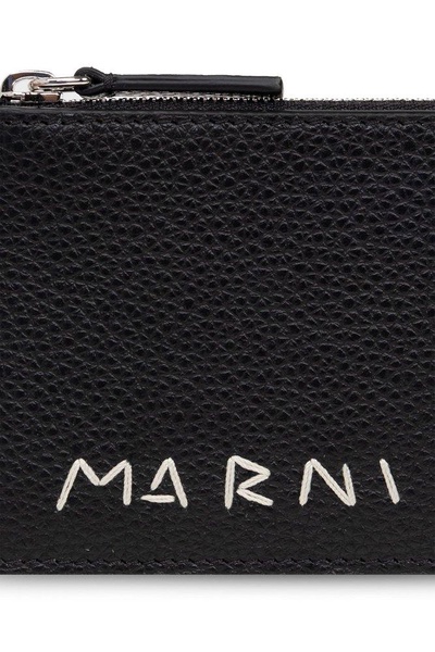 Marni Logo Detailed Zipped Cardholder