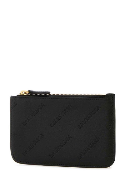 Balenciaga Woman Black Leather Card Holder