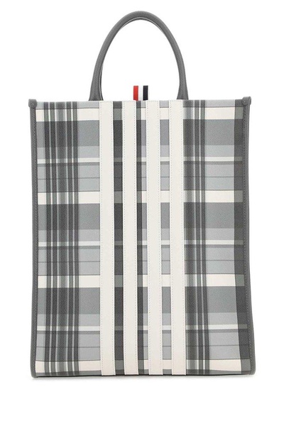 Thom Browne Man Printed Leather Shopping Bag