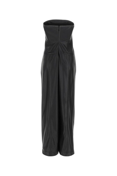 Philosophy Di Lorenzo Serafini Strapless Faux-Leather Jumpsuit