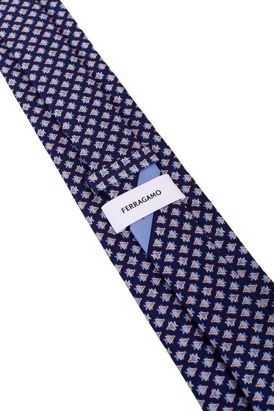 Ferragamo Sarago Printed Pointed-Tip Tie