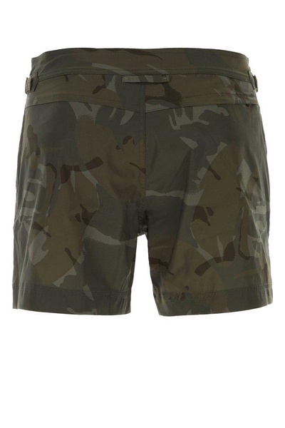 Tom Ford Camouflage Printed Mid-Rise Swim Shorts