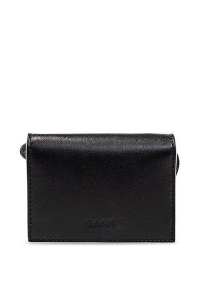 Black Bou Leather Strap Wallet 