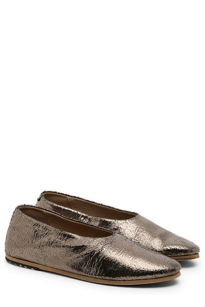 Marsèll Metallic Effect Slip-On Flat Shoes