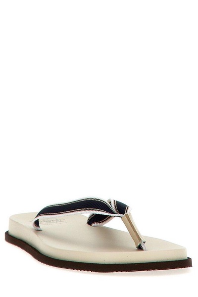 Brunello Cucinelli Striped Slip-On Flip-Flops