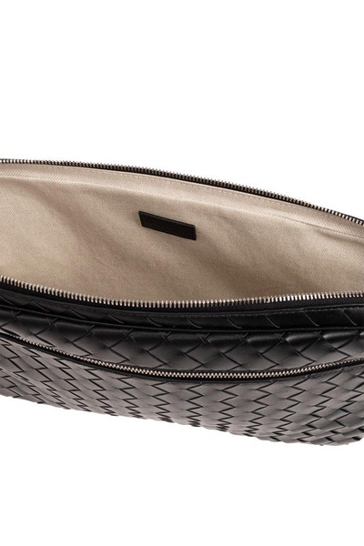 Bottega Veneta Intrecciato Zipped Clutch Bag