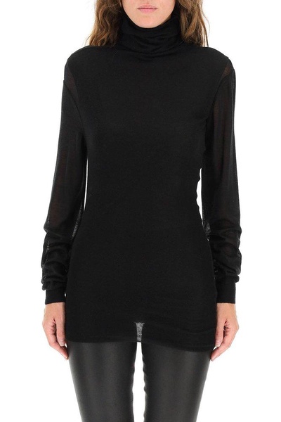 Ann Demeulemeester Tess High Neck Knit Sweater