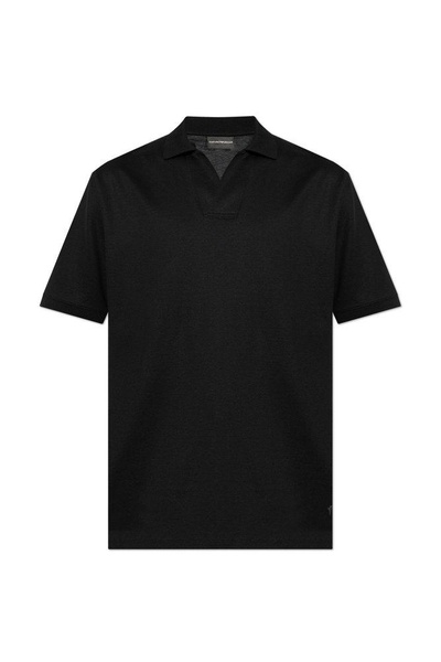 Emporio Armani Polo With Logo Shaped Patch