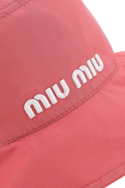 Miu Miu Logo Embroidered Bucket Hat