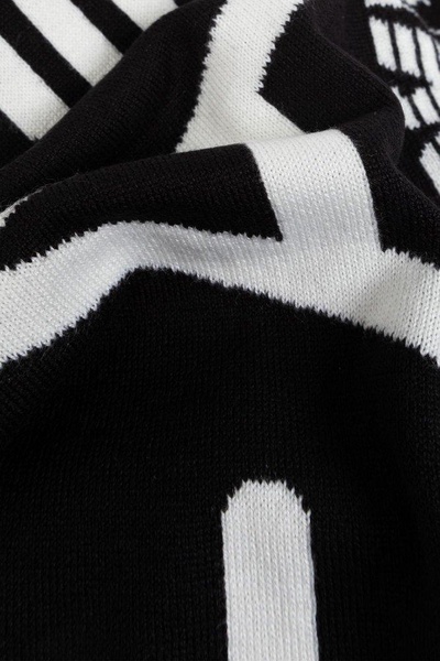 Ea7 Emporio Armani Logo Intarsia-Knit Scarf