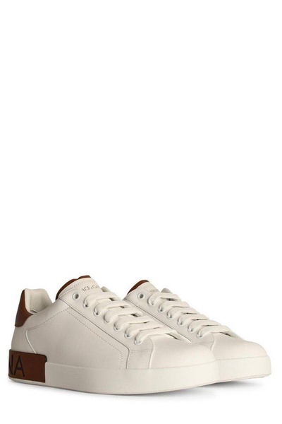 Dolce & Gabbana Portofino Logo Debossed Sneakers